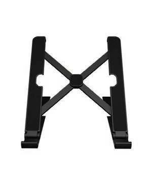 Elvoro Folding Recycled Laptop Stand – Black laptop stand unfolded