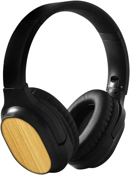 Sylvero Recycled Bamboo Wireless Headphones – Bamboo headphones isolated