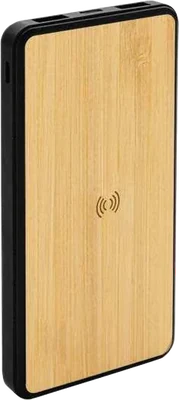 Virelo 10000mAh Bamboo Wireless Power Bank – Bamboo wireless power bank front