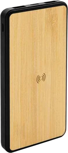 Virelo 10000mAh Bamboo Wireless Power Bank – Bamboo wireless power bank front