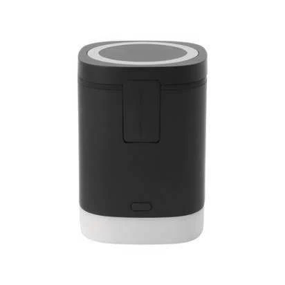 Nerivo 3-in-1 Magnetic Wireless Charger with RGB Light, cylindrical charging stand folded