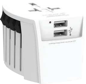 SKROSS MUV World Adapter with Dual USB, world adapter with two USB ports