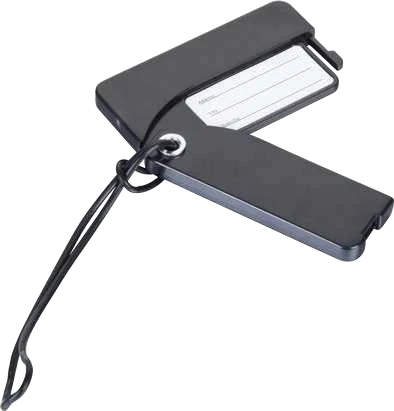 Morvello ABS Luggage Tag, luggage tag opened to address panel