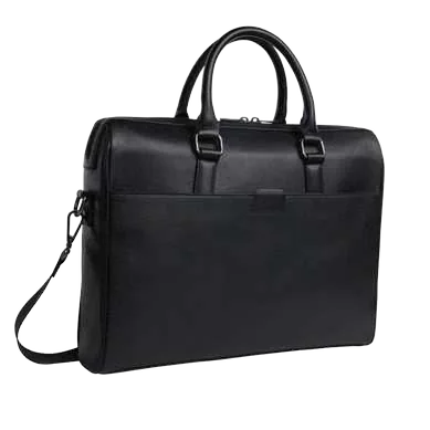 Caldrin 15.6-inch Laptop Briefcase, Black laptop bag with padded carry handles
