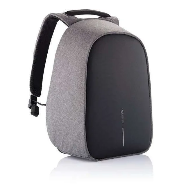 XD Design Bobby Hero 15.6-inch Laptop Backpack, Grey anti-theft backpack, front three-quarter view