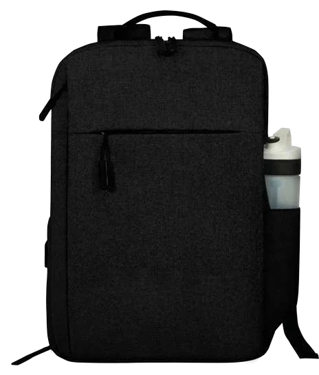 Nevaro XL 21L 15-inch Laptop Backpack, Black 21-litre laptop backpack, front view