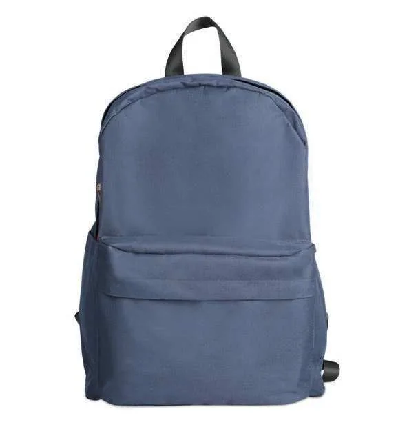 Telaro 15-inch 900D Polyester Backpack, Navy blue classic backpack, front view