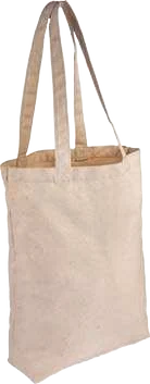 Arvessa 300gsm Gusseted Recycled Cotton Tote, Natural recycled cotton tote with bottom gusset