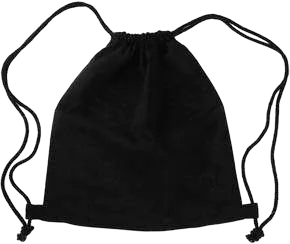Raspen 140gsm Cotton Drawstring Bag, Black cotton drawstring bag