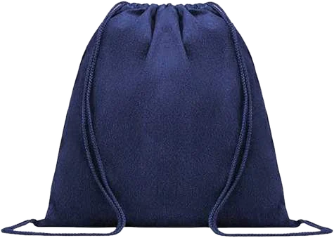 Delnix Denim Drawstring Bag, Blue denim drawstring bag