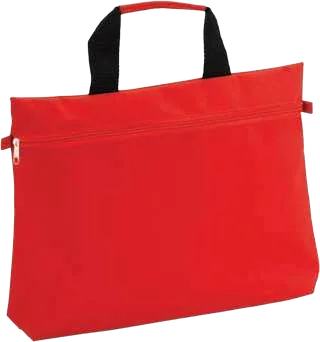 Vestrin 600D Polyester Document Bag, Red document bag with reinforced carry handles