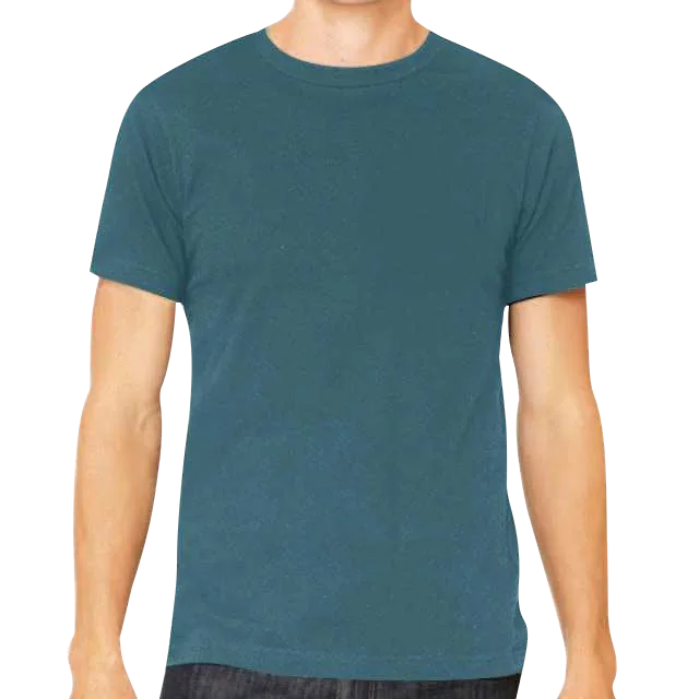 Cotvello Unisex 180 GSM Cotton T-Shirt, Petrol cotton T-shirt worn from the front