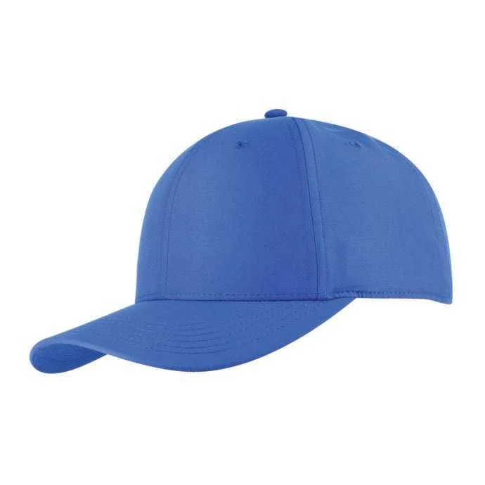 Ulverin Six-Panel Polyester Cap, Royal blue recycled cap, three-quarter view