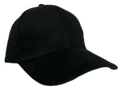 Tarlun Six-Panel Cotton Twill Cap, Black six-panel cotton twill cap