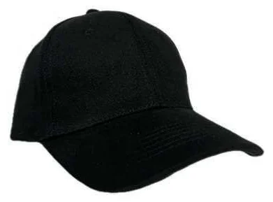 Tarlun Six-Panel Cotton Twill Cap, Black six-panel cotton twill cap