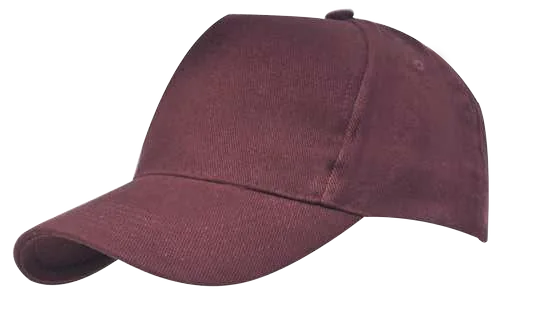 Brumet Brushed Cotton Cap, Maroon heavy-brushed cotton cap