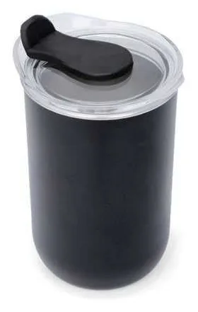 Giftology Nimora 300ml Travel Mug, Black travel mug with clear lid