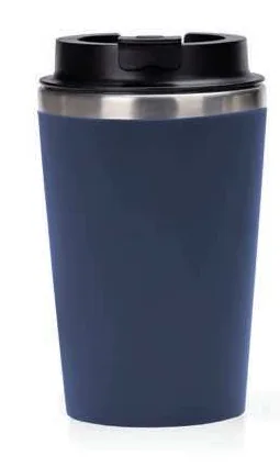 Giftology Mavrin 350ml Double-Wall Tumbler, Navy blue tumbler with lid