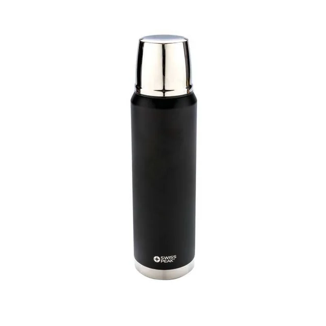 Swiss Peak Elite Copper Vacuum Flask, 1 L black Elite flask with original Swiss Peak brand mark
