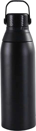 Hans Larsen Evrin 750ml Sipper Bottle, Black insulated bottle with carry loop