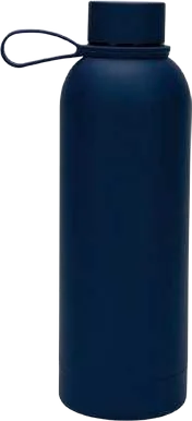Cadrin 500ml Soft-Touch Vacuum Bottle, Navy blue bottle with loop handle