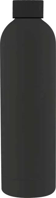 Gryven 1L Soft-Touch Vacuum Bottle, Black soft-touch bottle