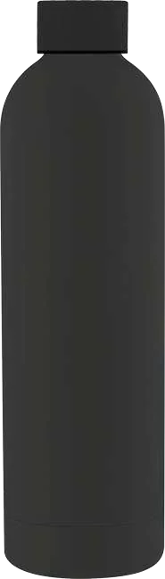 Gryven 1L Soft-Touch Vacuum Bottle, Black soft-touch bottle