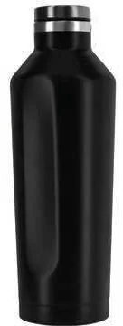 Hans Larsen Facetra 450ml Steel Bottle, Black faceted vacuum bottle