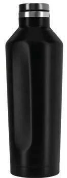 Hans Larsen Facetra 450ml Steel Bottle, Black faceted vacuum bottle
