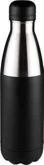 Hans Larsen Hovren 500ml Steel Bottle, Black half-coated bottle