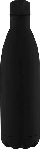 Giftology Velrin 1L Soft-Touch Bottle, Black soft-touch vacuum bottle