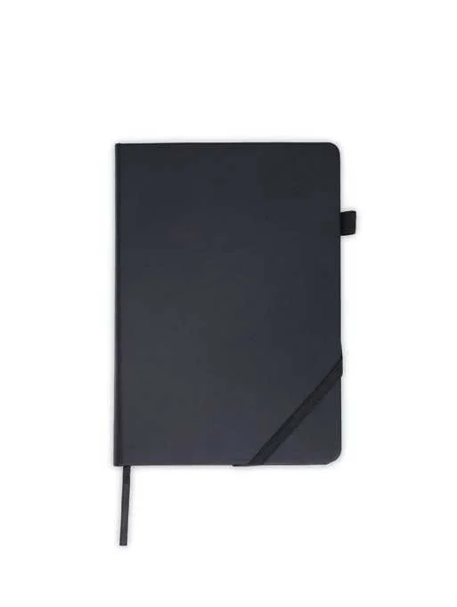 Santhome Scriben A5 PU Hardcover Notebook, Black PU notebook, closed