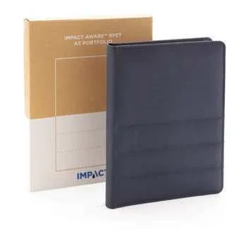 XD Collection Foliover A5 Portfolio and Notebook, Navy blue portfolio with packaging
