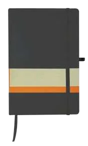 Santhome Folwyn A5 Ruled Notebook, Black A5 notebook with paper sleeve