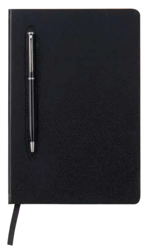 Giftology Magnora A5 Magnetic Pen Notebook Set, Black notebook with magnetic pen