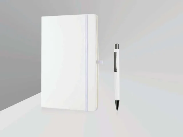 Giftology Notavelle A5 Notebook & Pen Set, White notebook and pen set