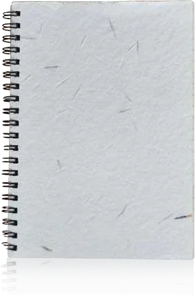 eco-neutral Sevria B6 Wheatstraw Notebook, B6 spiral seed-paper notebook, front view