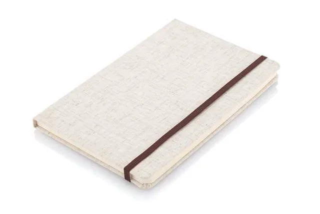 eco-neutral Canvara A5 Canvas Notebook, Canvas-cover notebook, angled view