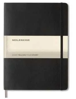 Moleskine Classic Hard Cover Plain Large Notebook, Black large hardcover plain notebook with sleeve