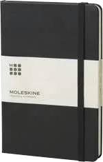 Moleskine Classic Hard Cover Ruled Medium Notebook, Black medium hardcover ruled notebook