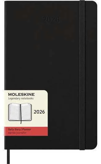 Moleskine 2026 Daily 12M Hard Cover Planner, 2026 daily planner with sleeve