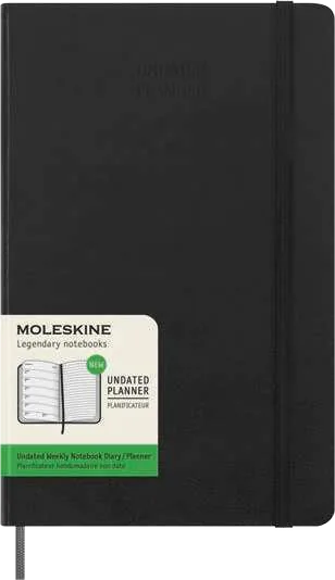 Moleskine Undated Weekly Hard Cover Planner, Undated weekly planner with sleeve