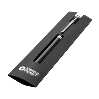 Swiss Peak Ardenne Steel Ballpoint Pen, Ballpoint pen with Swiss Peak sleeve