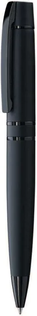 UMA VIP Gum Soft-Touch Twist Pen, Black twist ballpoint pen
