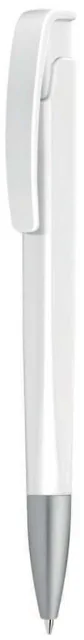 UMA Lineo SI Geometric Ballpoint Pen, White geometric ballpoint pen