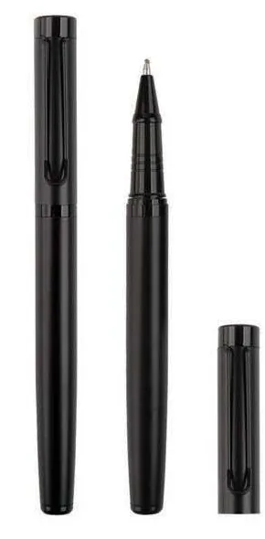 Solvello Copper & Stainless-Steel Pen, Black rollerball pen, capped and uncapped