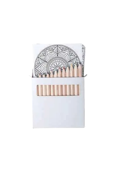 Colourive Mandala Pencil and Sheet Set, Mandala sheets and coloured pencils