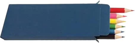 Denmira Pencil and Crayon Set, Colouring pencils in denim-finish box