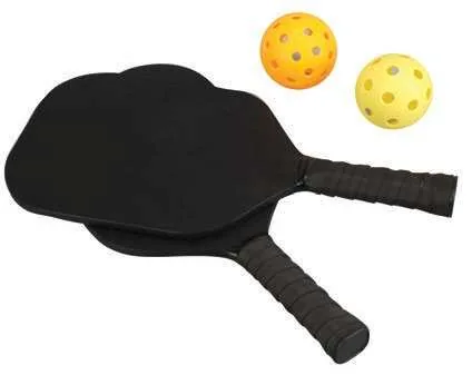 Pickora Pickleball Paddle Set with Pouch, Two pickleball paddles and balls