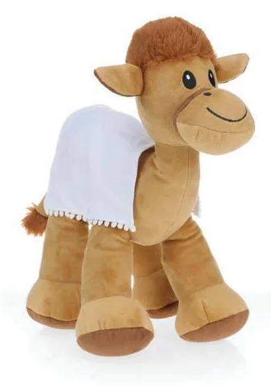 Camelora Plush Camel with Printable Cloth, Camel plush toy with a blank white cloth